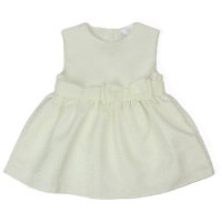 J33828: Baby Girls Lined Party Dress- White (1-2 Years)